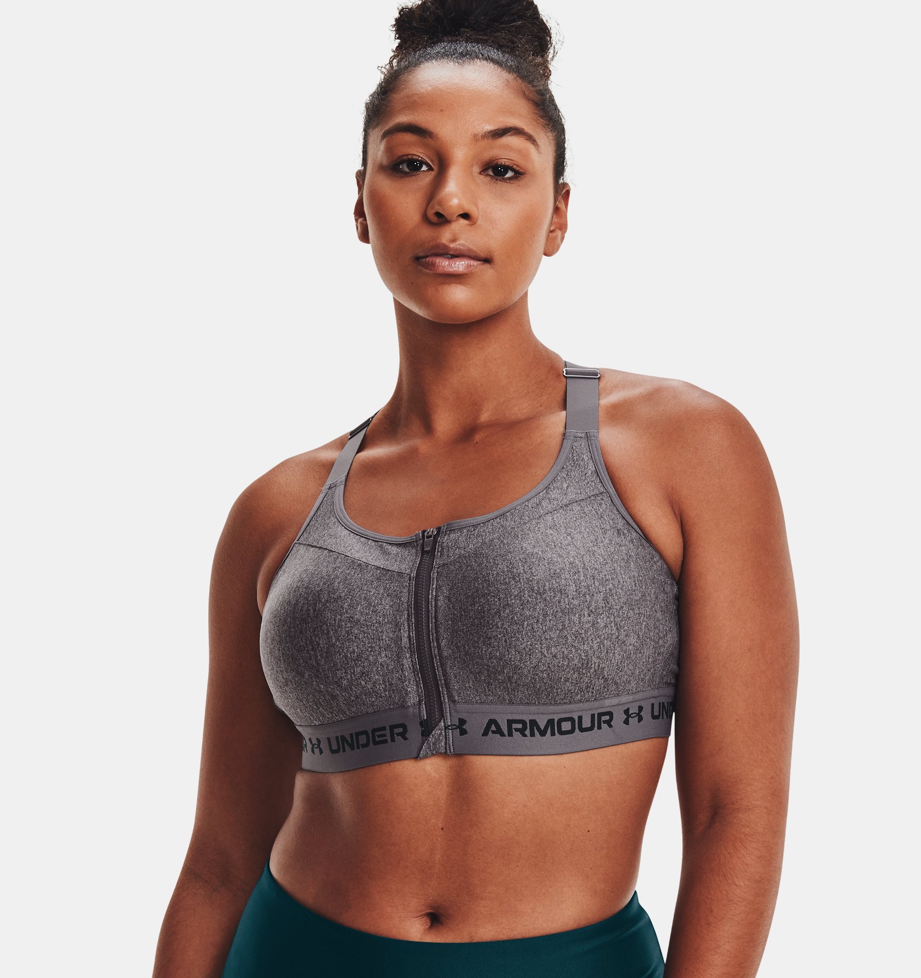 5 Colors Under Armour Women's Armour Eclipse Heather Mid Impact Sports Bra 